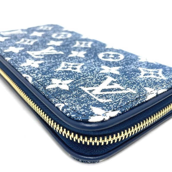 Louis Vuitton Monogram Zippy Wallet Jacquard Denim Blue - Picture 3 of 6